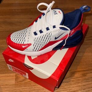 Nike Kids Air Max 270 Red and Navy Sneakers